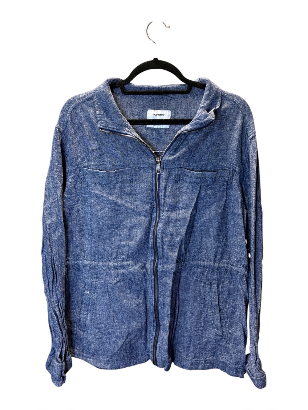 Old Navy Blue Lightweight Women's Zip-Front Shirt Jacket